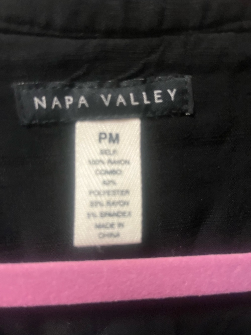 Napa Valley Blk&Wht Embroidered Peasant Top Cotton and Knit Size PM Cottagecore - Picture 7 of 8